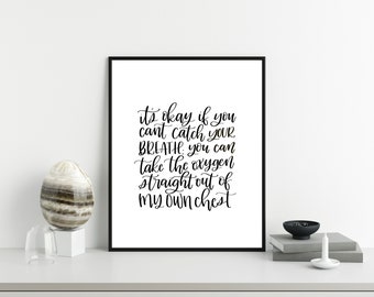 Eneagrama Dos (2) - Letras de Sleeping At Last - Letras a mano imprimibles - Arte del Eneagrama - Impresión digital - 8x10