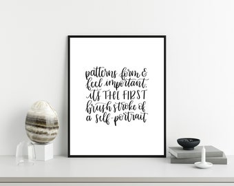 Tríada mental del eneagrama (5, 6, 7) - Letras de Sleeping At Last - Letras a mano imprimibles - Arte del eneagrama - Impresión digital - 8x10