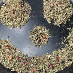 hibiscus yarrow raspberry spearmint, lavender rose skullcap marshmallow - No.54 HERBAL BLEND MIX