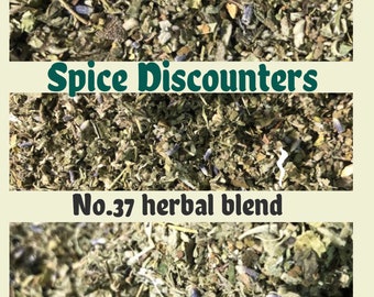 No.37 HERBAL BLEND MIX - red raspberry damiana mullein marshmallow lavender flowers - high quality ORGANiC leaf tea brew - Spice Discounters