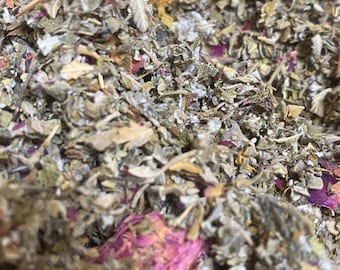 damiana raspberry leaf roses passionflower herbal blend organic mix