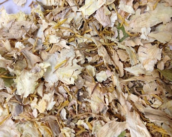 WHITE LOTUS FLOWERS herb leaf stamen - Nelumbo Nucifera Organic Sacred Egyptian Water Lily Cut Bulk - Spice Discounters