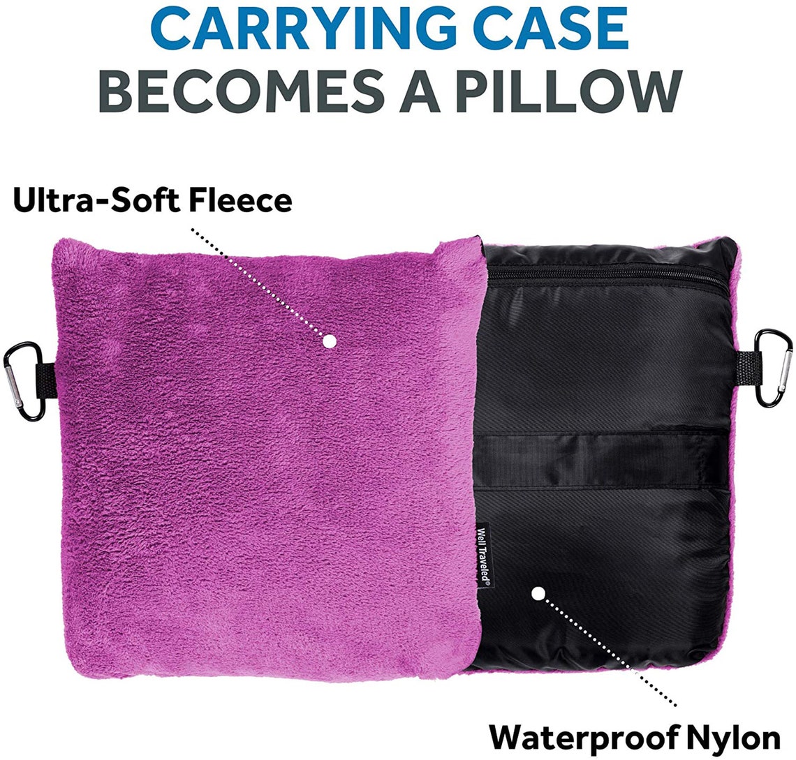 Neck Pillow Travel Blanket 2 in 1 with Carry Case Travel Etsy