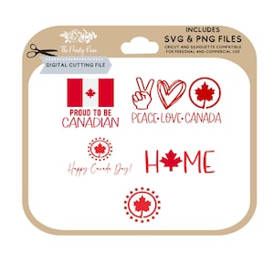 Canada svg, Canada Day, Vrede liefde Canada svg, Canada clip art, Canada thuis, Canada vlag svg en png snijden bestanden voor cricut en silhouet