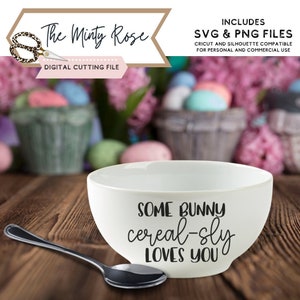 Some bunny cereal-sly love you svg, cadeau de céréales pour Pâques, lapin svg, décalcomanie de bol de céréales pour Pâques, idée cadeau de Pâques, fichier de coupe