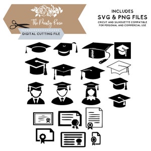 Diplom svg, Abschluss svg, Graduierungssymbole, Abschluss 2020, Senioren, Klasse 2020, svg, png, Plotterdateien für Cricut und Silhouette