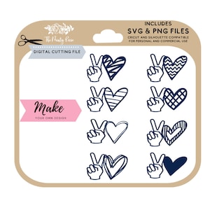Peace love Make your own design, Add your own design bundle svg, Blank, svg, png, cricut and silhouette kompatibel, Plotterdateien