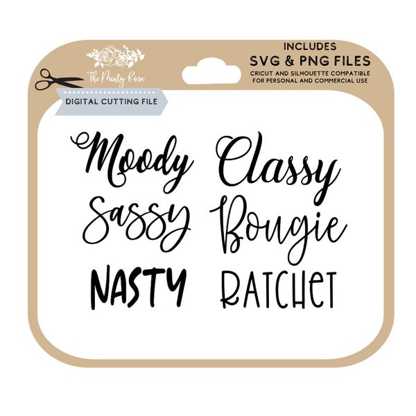 Classy, Bougie, Ratchet svg, DIY gift design, adult humor, funny svg, mini bundle, svg, png, cricut and silhouette, cutting files