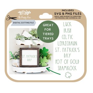 St. Patrick’s Day svg, décor inspiré de Rae Dunn, idées de décor de plateau à plusieurs niveaux, bricolage de vacances, décor de ferme, svg, png, fichiers de découpe pour cricut