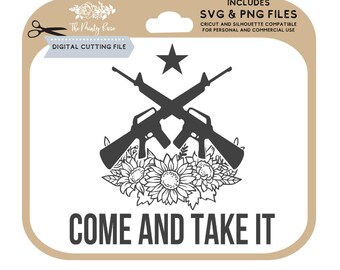 Download Floral Gun Svg Etsy
