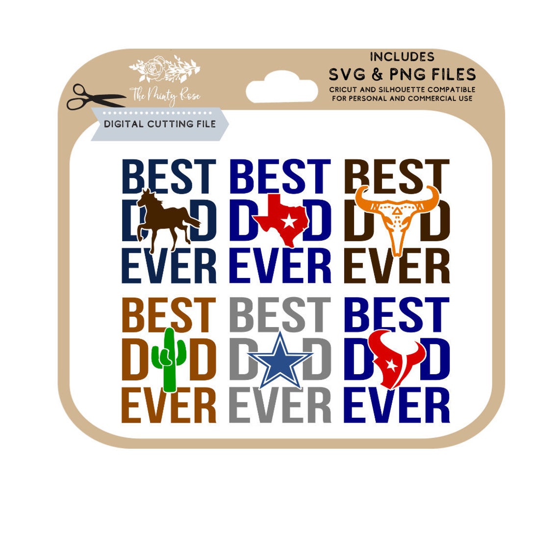 Best Dad Ever Svg Dad Bundle Star Texas Fathers Day Etsy
