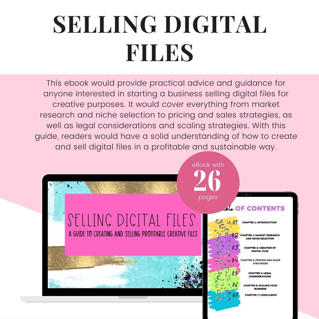A Guide to Creating and Selling Profitable Creative Files, Selling