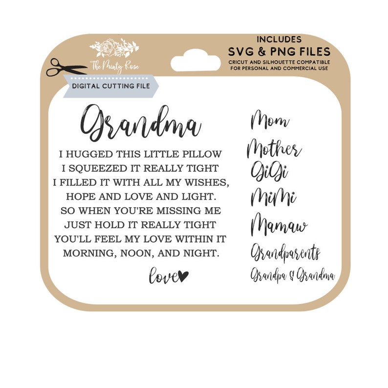 Download Hug Pillow for grandma svg only child mothers day DIY gift ...