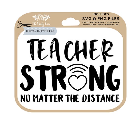 Download Teacher Strong svg virtual learning svg distance learning | Etsy