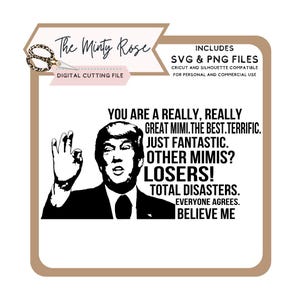 Trump svg, otras mimis, perdedores, regalo mimi trump, mimi Regalo Donald Trump svg Regalo para mimi Trump Regalo DIY para el Día de la Madre de hija de hijo