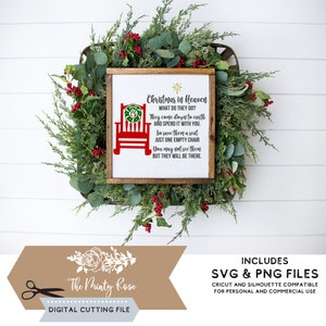 Christmas in Heaven Svg, Christmas Chair, Heaven Ornament Design, Laser ...