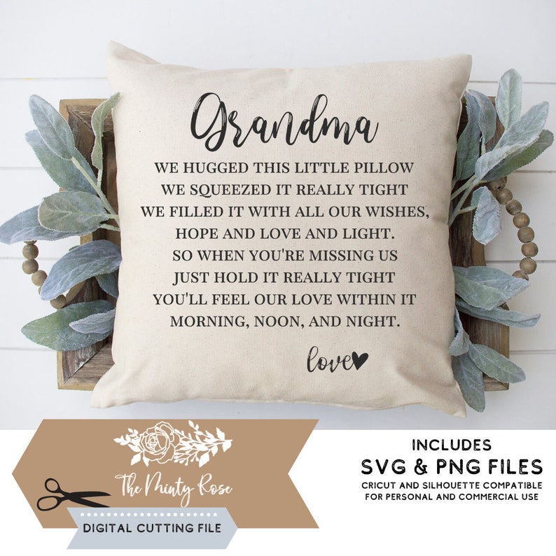 Download Hug Pillow for grandma svg mothers day DIY gift idea | Etsy