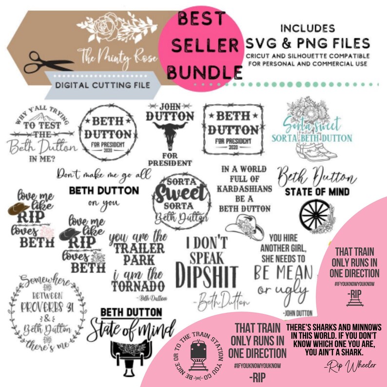 Download Yellowstone SVG Bundle Huge Bundle Beth Dutton svg Dutton | Etsy