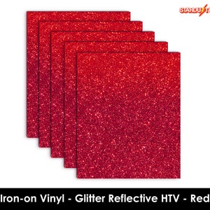 Glitter HTV Vinyl, Glitter Heat Transfer Vinyl by the Sheet, Iron on  Glitter Heat Transfer Vinyl, 12 X 12 HTV Sheet 