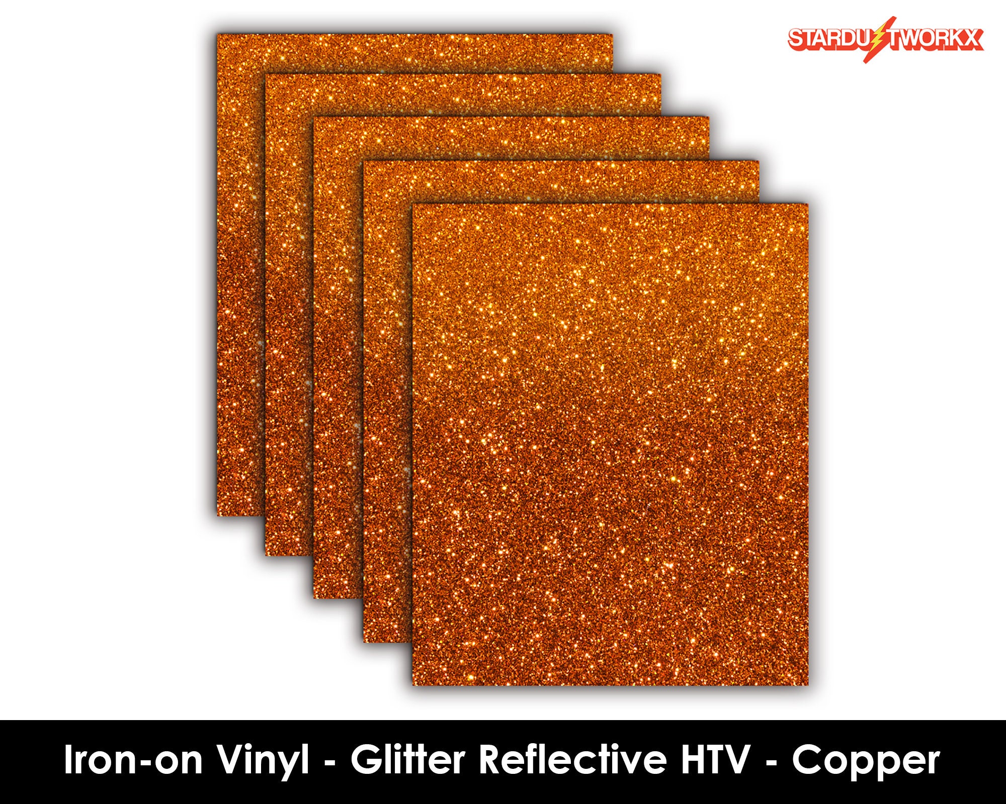 Glitter Heat Transfer Vinyl Full Roll 20 -YELLOW GOLD- IRON-ON HTV