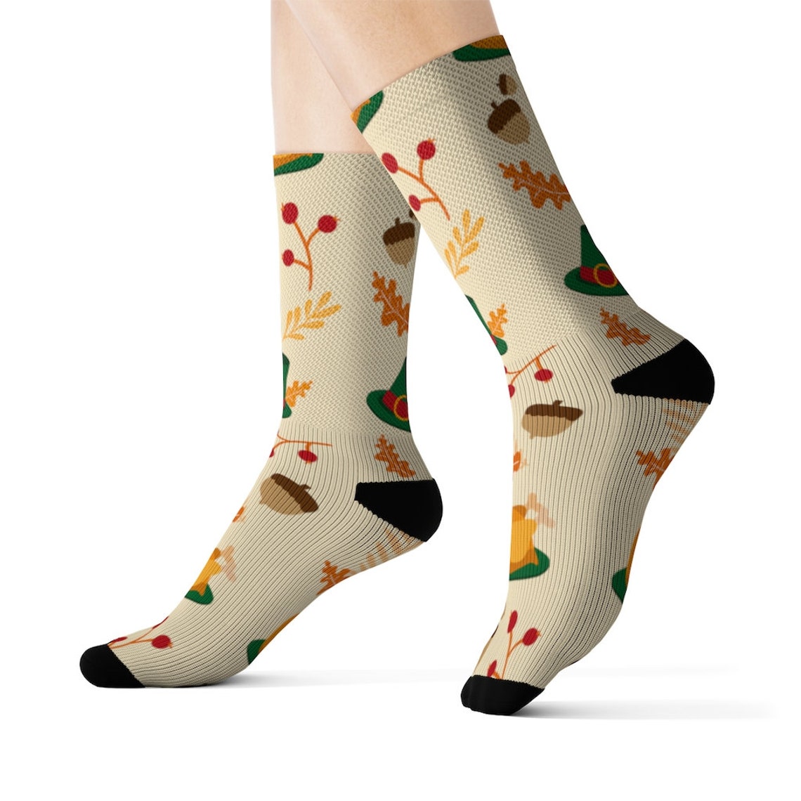 Thanksgiving Socks Cute Holiday Turkey Socks Thanksgiving Gift Etsy