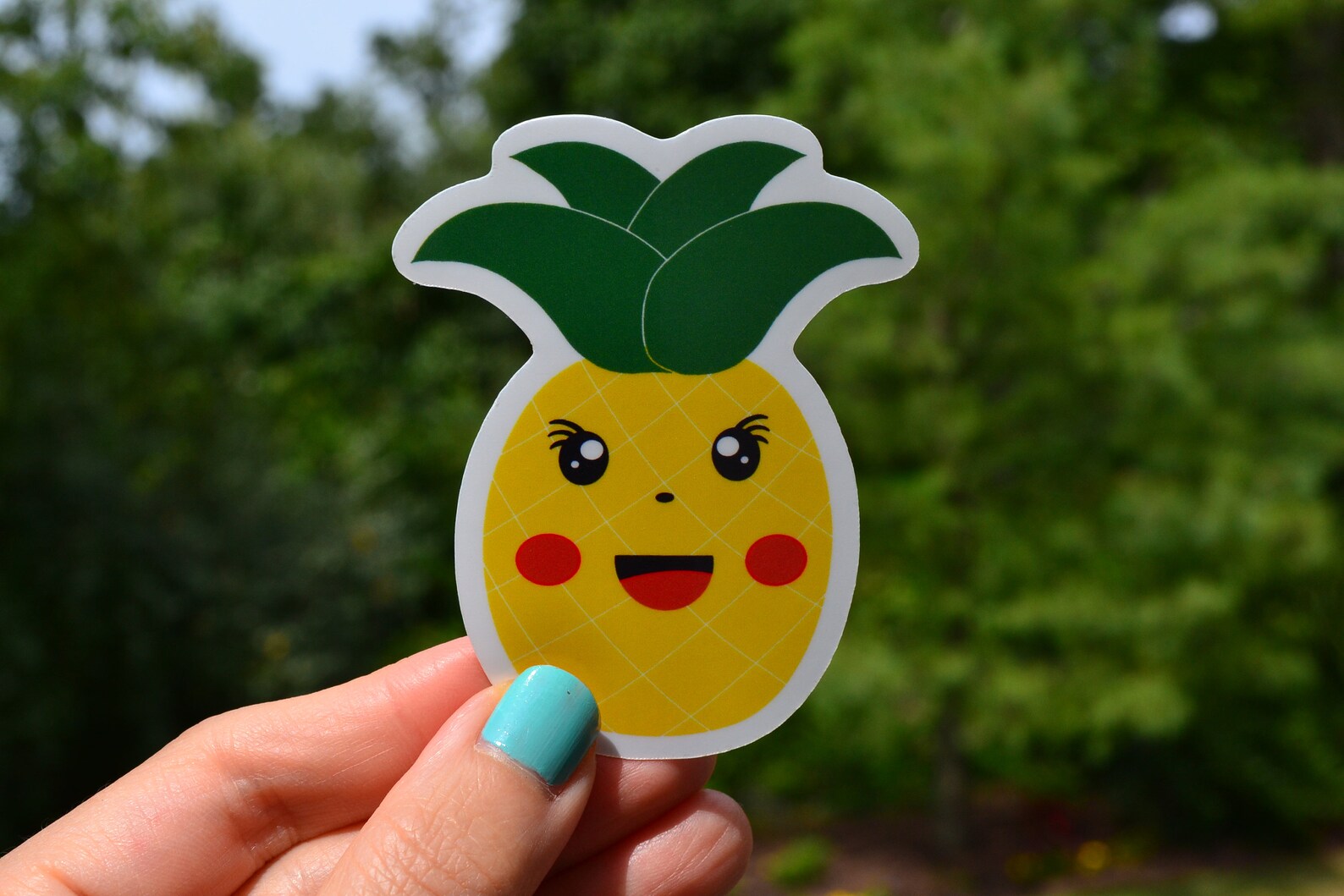 Pineapple Sticker Fruit Sticker Pineapple Decal Etsy