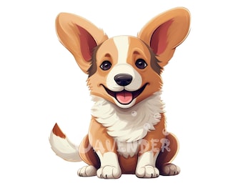 Pembroke Welsh Corgi Puppy Sticker - Water Resistant Dog Decal