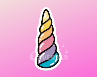 Rainbow Unicorn Vinyl Sticker - Magic Unicorn Decal