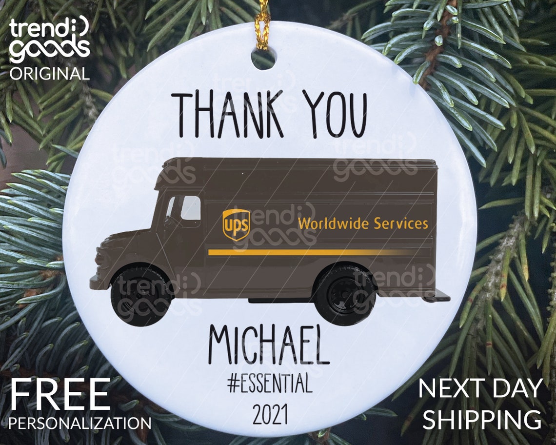 Ups Truck Christmas Ornament 