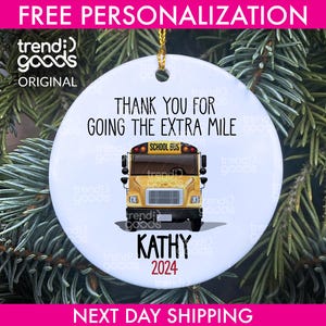 Thank You Bus Driver Ornament, Holiday Gift For Bus Driver, Ornament For Bus Driver, Thank You Bus Driver, Thank You Ornament 2024, Xmas
