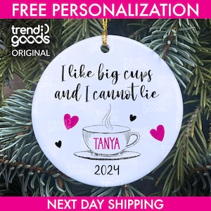 Ich mag große Tassen Ornament, Kaffee inspiriert Ornament, lustige Kaffee Ornamente, personalisierte Kaffee Ornament, Starbucks Kaffee Ornament, Kaffee