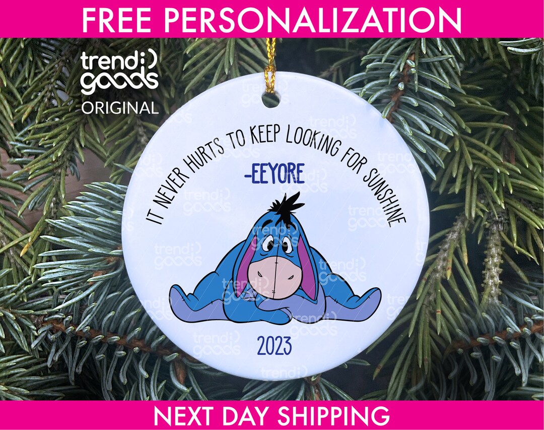 Eeyore Winnie the Pooh Ornament, Eeyore Ornament, Eeyore Christmas