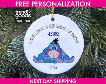 Eeyore Winnie The Pooh Ornament, Eeyore Ornament, Eeyore Christmas Ornament, Winnie The Pooh Ornament, Piglet Ornament, Winnie The Pooh