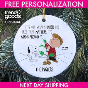 Snoopy Charlie Brown Tree Ornament, Peanuts 2024 Ornament, Christmas 2024 Ornament, Snoopy Ornament, Christmas Ornament, Christmas Decor