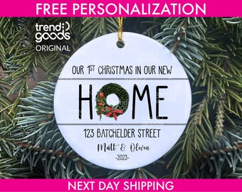 First Christmas In Home Ornament, New Home Ornament, New Homeowner Gift, Custom Ornament, Home Decor Ornament, Christmas Ornament