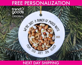 We're Just a Bunch Of Nuts Ornament, Family Ornament, Crazy Family Ornament, Funny Family Ornament, Funny Ornament, Ornament For Parents