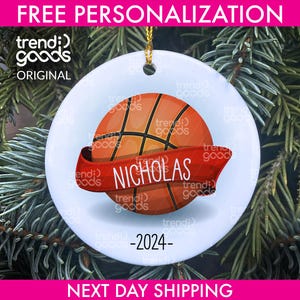 Basketball Christmas Ornament, Sports Ornament, Travel Basketball Ornament, NBA Ornament, All Star Ornament, College Basketball Ornament