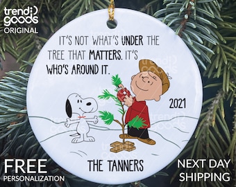 Snoopy Charlie Brown Tree Ornament, Peanuts 2021 Ornament, Christmas 2021 Ornament, Snoopy Ornament, Christmas Ornament, Popular Ornament