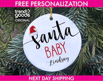 Santa Personalized Christmas Ornament, Personalized Santa Ornament, Santa Baby Ornament 2023, Christmas Song Ornament,Gift for Wife Ornament
