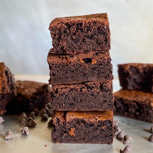 Das ultimative Brownie-Rezept/Schokoladen-Brownies/Chewy Brownie-Rezept/Gourmet-Brownies/Gourmet-Riegel/Dessert