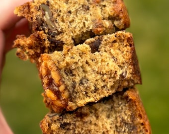 One Bowl Easy Banana Bread Recipe/Gourmet Banana Bread/Desserts/Breads/Walnuts/Chocolate Chip