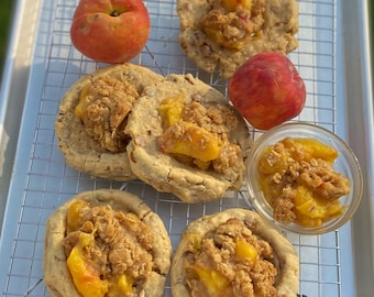 Peach Crisp Cookie Recipe/Peaches/Fruit/Summer Dessert/Seasonal/Gourmet Cookie Recipes/Giant Cookie Recipe