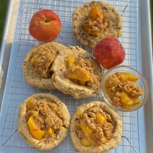 Peach Crisp Cookie Recipe/Peaches/Fruit/Summer Dessert/Seasonal/Gourmet Cookie Recipes/Giant Cookie Recipe