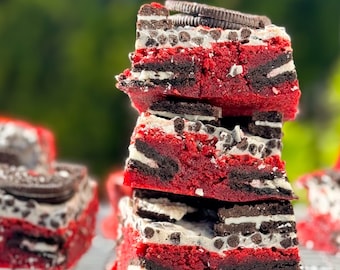 Red Velvet Cookies & Creme Brownie Recipe/Brownies/Gourmet Recipes/Desserts