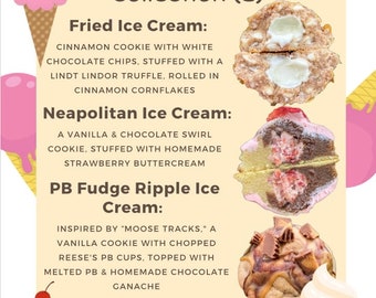 Die Eiscreme-Kollektion (2)/Plätzchen-Rezepte/Gebratenes Eis/Neapolitanisch/PB Fudge Ripple/Eiscreme-inspirierte Kekse/Gourmet-Plätzchenrezepte