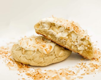 Toasted Coconut Sugar Cookie Recipe/Giant Cookies/Gourmet Cookie/Dessert