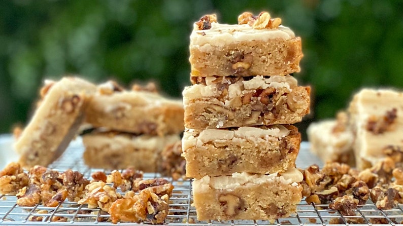 Banana Nut Bread Blondies Recipe/Blondie Recipe/Gourmet Recipes/Desserts/Banana Bread Inspired image 5