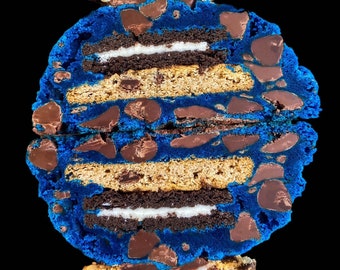 Giant Cookie NOM-ster Cookie Recipe/Stuffed Cookies/Gourmet Cookies/Dessert