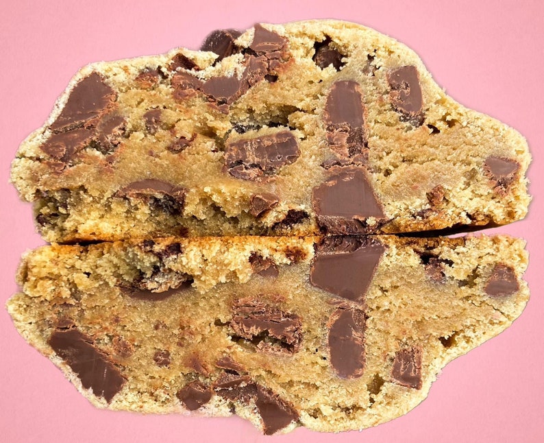 Chocolate Chip Chunk Cookie Rezept/Brezel mit Schokoladenüberzug/Schwarz & Weiß Keks/Gourmet gefüllte Kekse/Riesige Kekse/Desserts Bild 2
