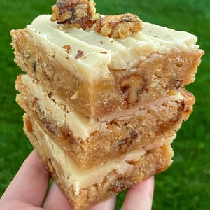 Banana Nut Bread Blondies Recipe/Blondie Recipe/Gourmet Recipes/Desserts/Banana Bread Inspired image 2